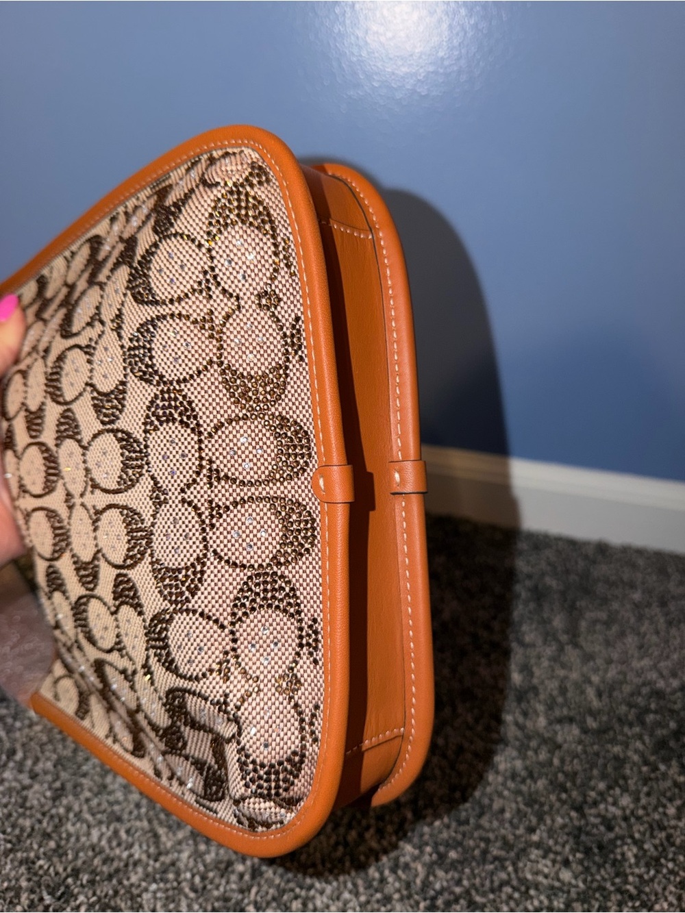 COACH Crystal Signature Jacquard Shoulder Bag - Picture 7 of 10